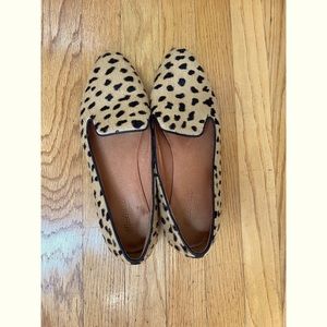 Madewell pony hair cheetah print loafers size 10